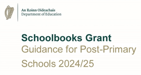 Schoolbooks Grants Guidelines for Post Primary Schools 24/25