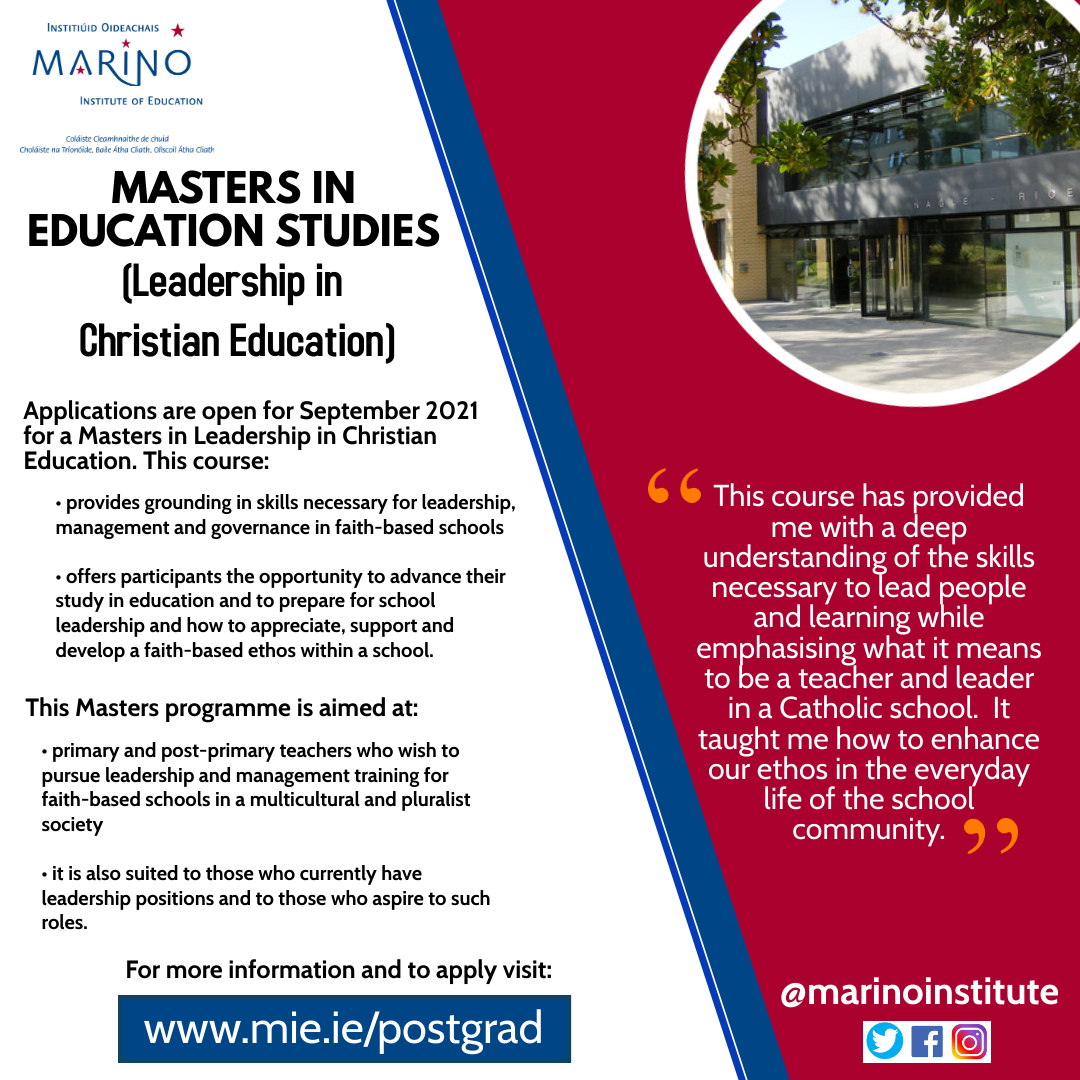 Master in Education Studies (Leadership in Christian Education)