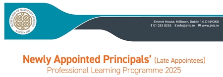 JMB Newly Appointed Principals’ Professional Learning Programme (Late Appointees)