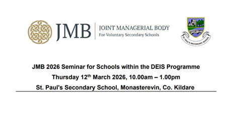 JMB Seminar for School Personnel from Within the DEIS Programme